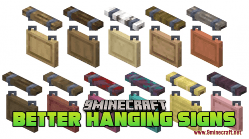 Better Hanging Signs Resource Pack (1.20.6, 1.20.1) – Texture Pack Thumbnail