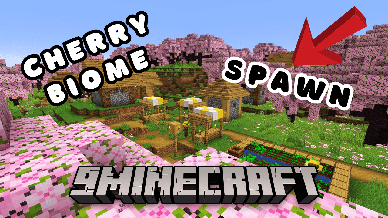 5 Awesome Cherry Biome Near Spawn For Minecraft (1.20.6, 1.20.1) - Bedrock Edition 1