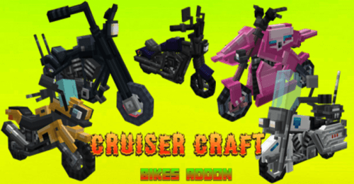 Cruiser Craft Motorbikes Addon (1.20, 1.19) – MCPE/Bedrock Mod Thumbnail