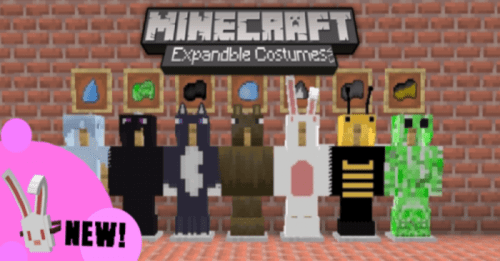 Expandable Costumes Addon (1.20, 1.19) – MCPE/Bedrock Mod Thumbnail