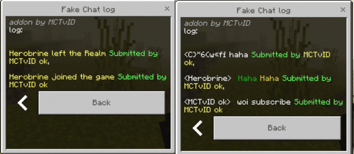 Fake Chat & Fake Join Addon (1.20, 1.19) - MCPE/Bedrock Mod 7