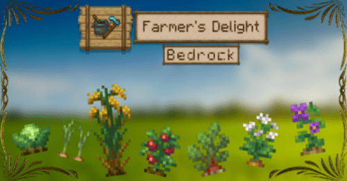 Farmer’s Delight Bedrock Addon (1.21, 1.20) – MCPE Mod Thumbnail