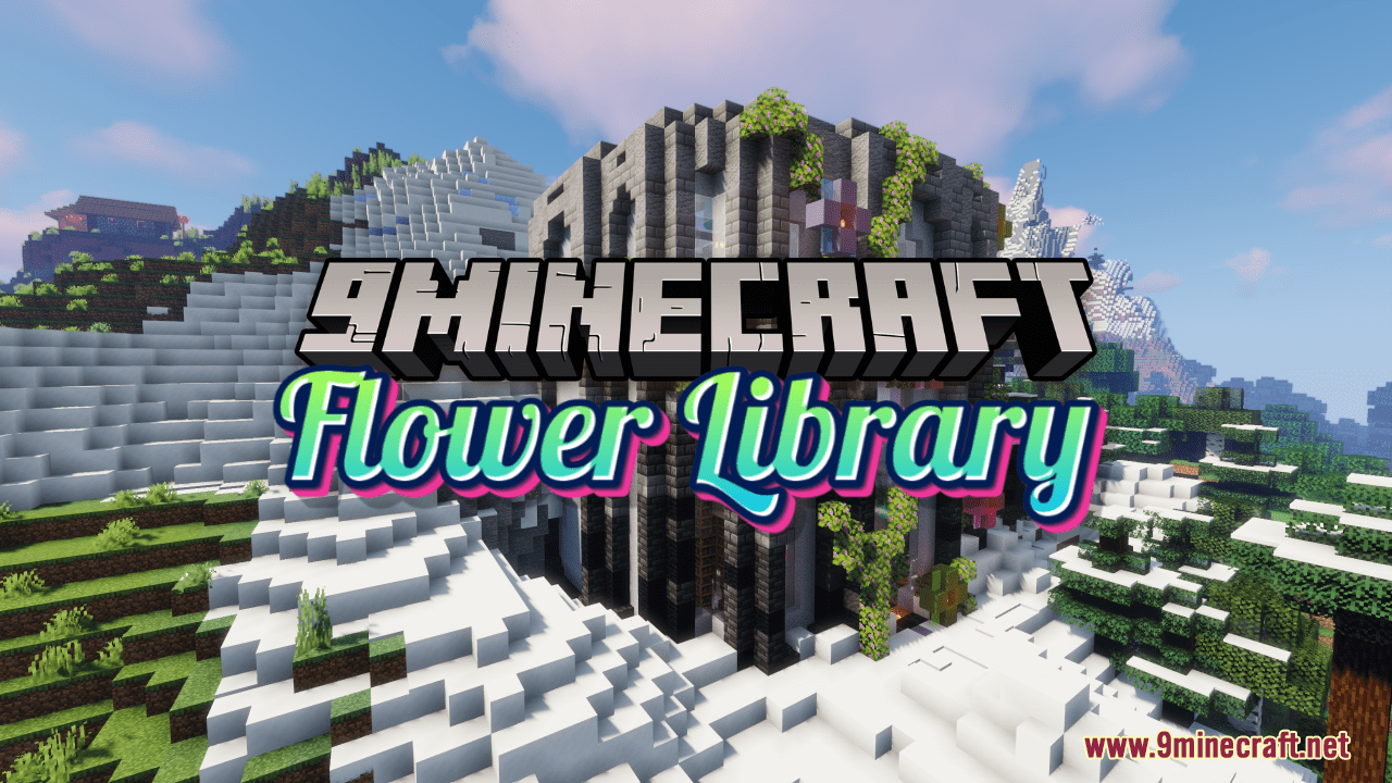 Flower Library Map (1.20.4, 1.19.4) - Super Cute Survival Base 1
