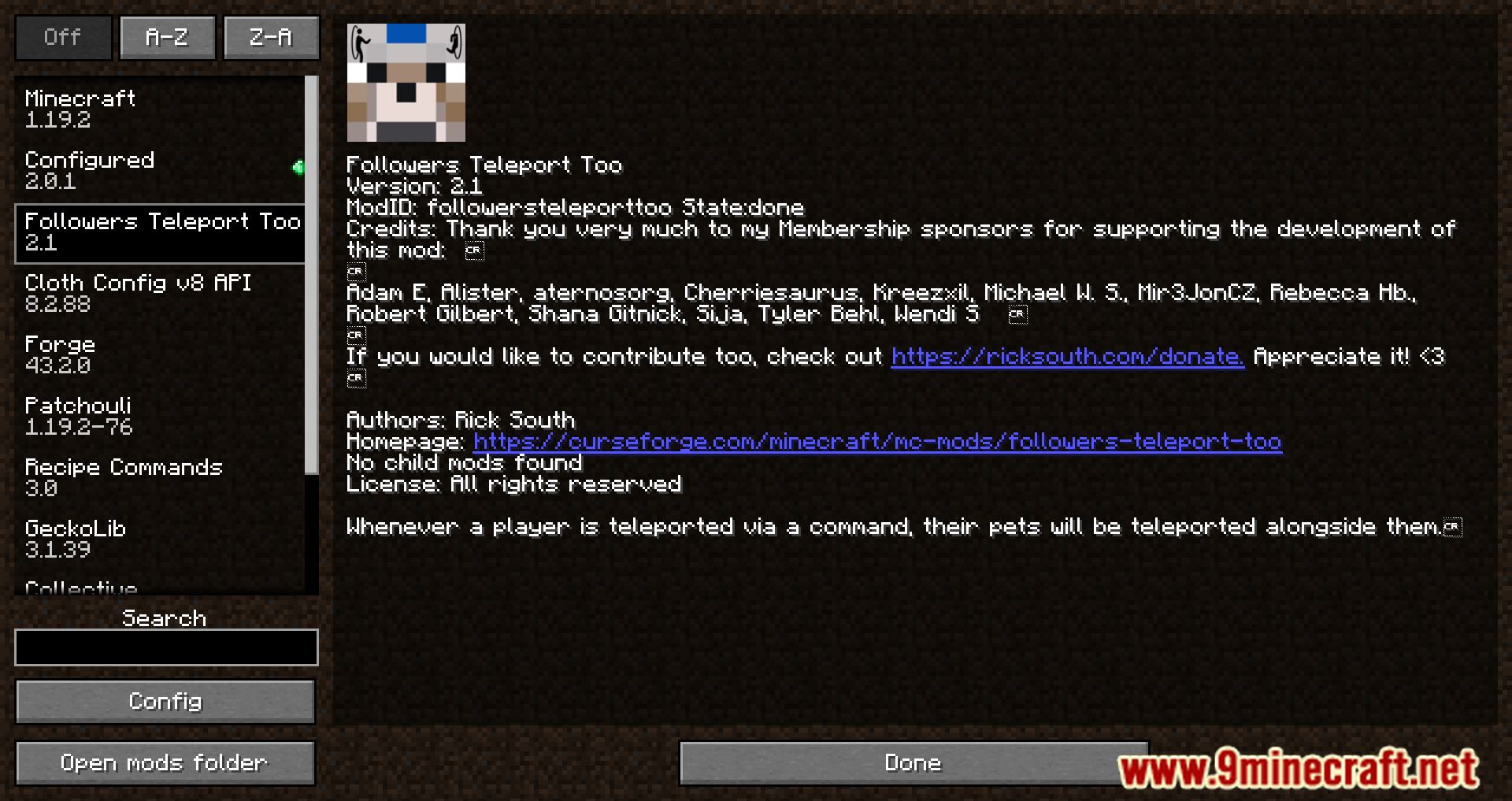 Followers Teleport Too Mod (1.20.4, 1.19.4) - Pets Can Teleport With You 2