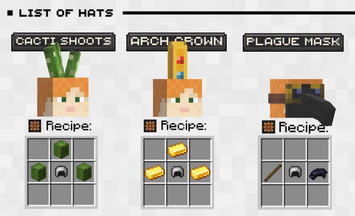 Hats Plus Addon (1.20, 1.19) - MCPE/Bedrock Mod 5