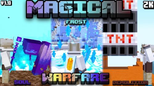 Magical Warfare Addon (1.20, 1.19) – MCPE/Bedrock Mod Thumbnail