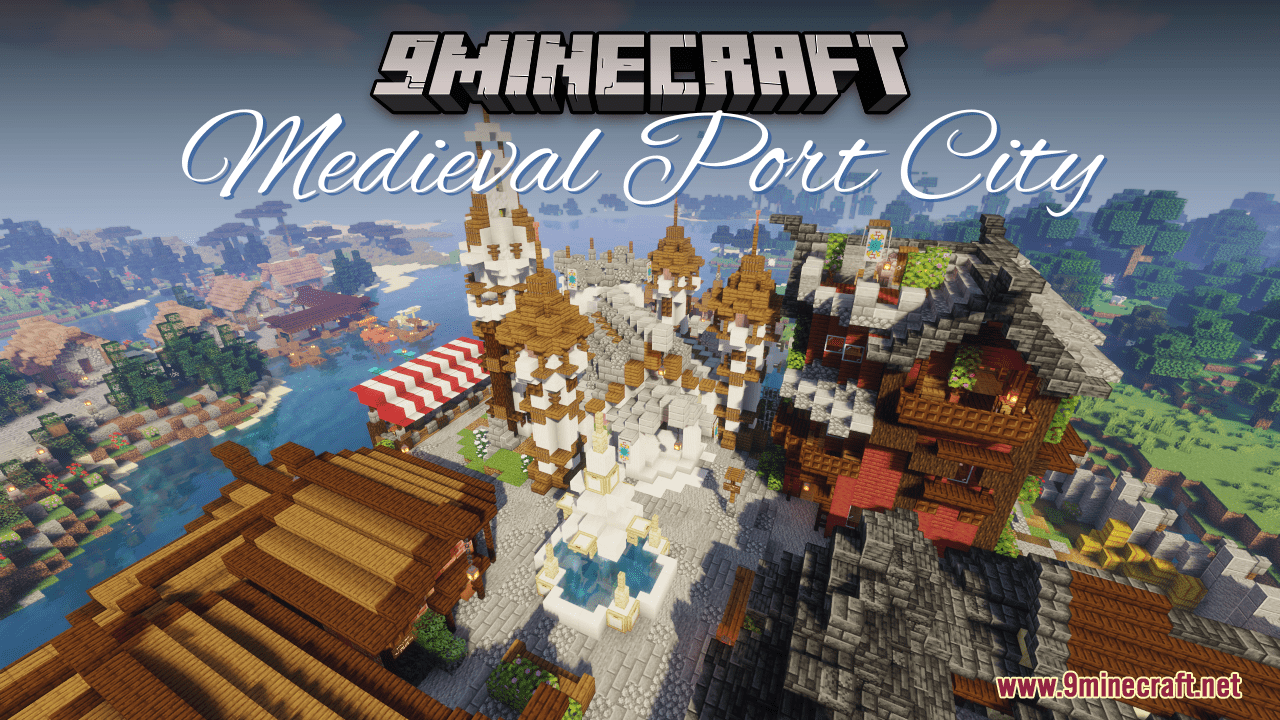 Medieval Port City Map (1.21.1, 1.20.1) - Interactive Medieval World 1