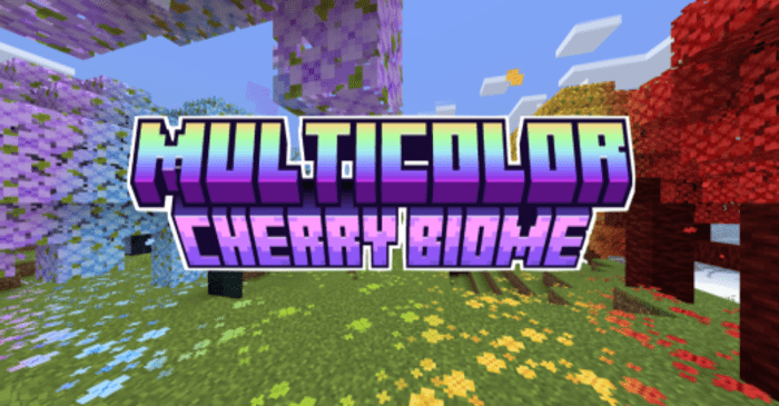 Multicolor Cherry Biome Texture Pack (1.20) - MCPE/Bedrock 1