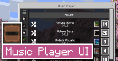 Music Player UI Lite Addon (1.20) – MCPE/Bedrock Mod Thumbnail