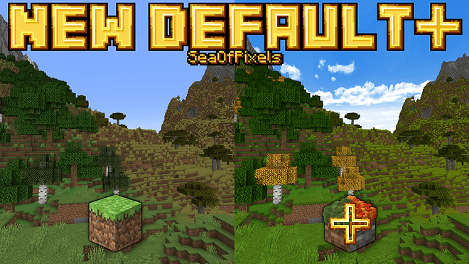 New Default+ Texture Pack (1.20) - MCPE/Bedrock 1