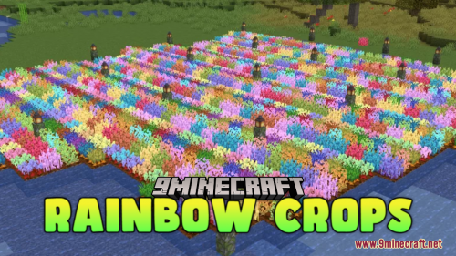 Rainbow Crops Resource Pack (1.20.6, 1.20.1) – Texture Pack Thumbnail