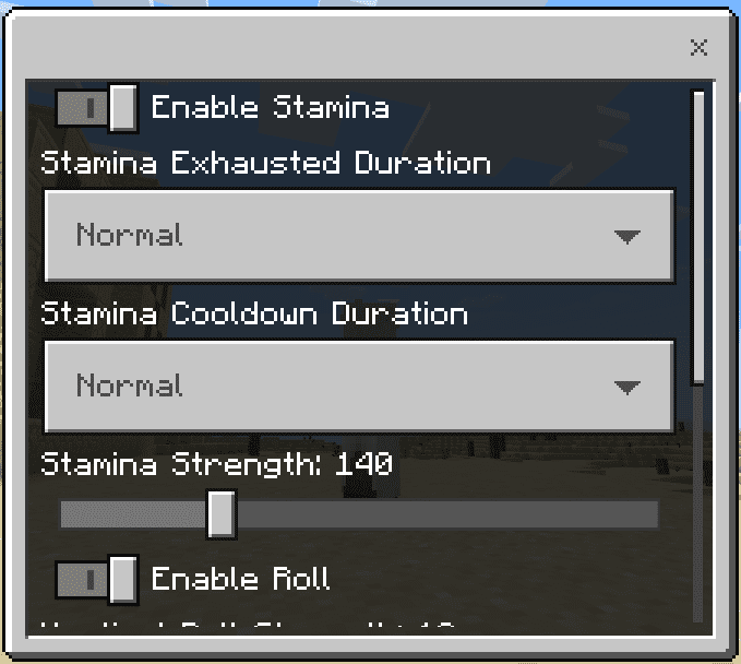 Roll & Stamina Addon (1.20) - MCPE/Bedrock Mod 7