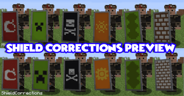 Shield Corrections Preview Pack (1.20) - MCPE/Bedrock 1