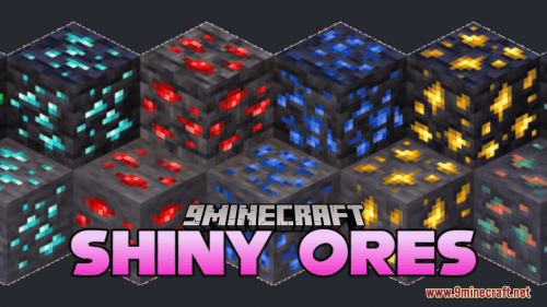 Shiny Ores Resource Pack (1.20.6, 1.20.1) – Texture Pack Thumbnail