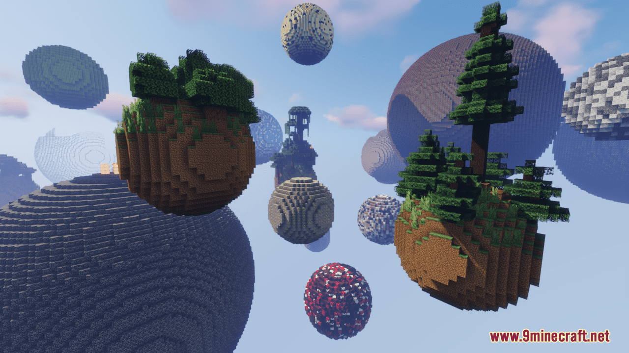 Spherical Survival Map (1.21.1, 1.20.1) - A Sky Full of Challenges 5