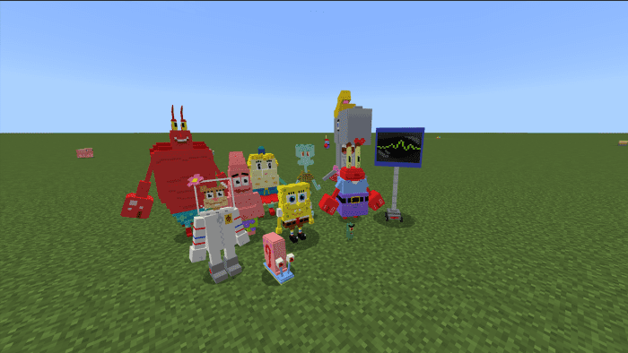 SpongeBob SquarePants Addon (1.20, 1.19) - MCPE/Bedrock Mod 2