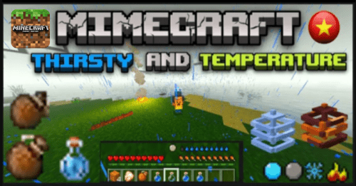 Thirsty and Temperature Bar Addon (1.20, 1.19) – MCPE/Bedrock Thumbnail