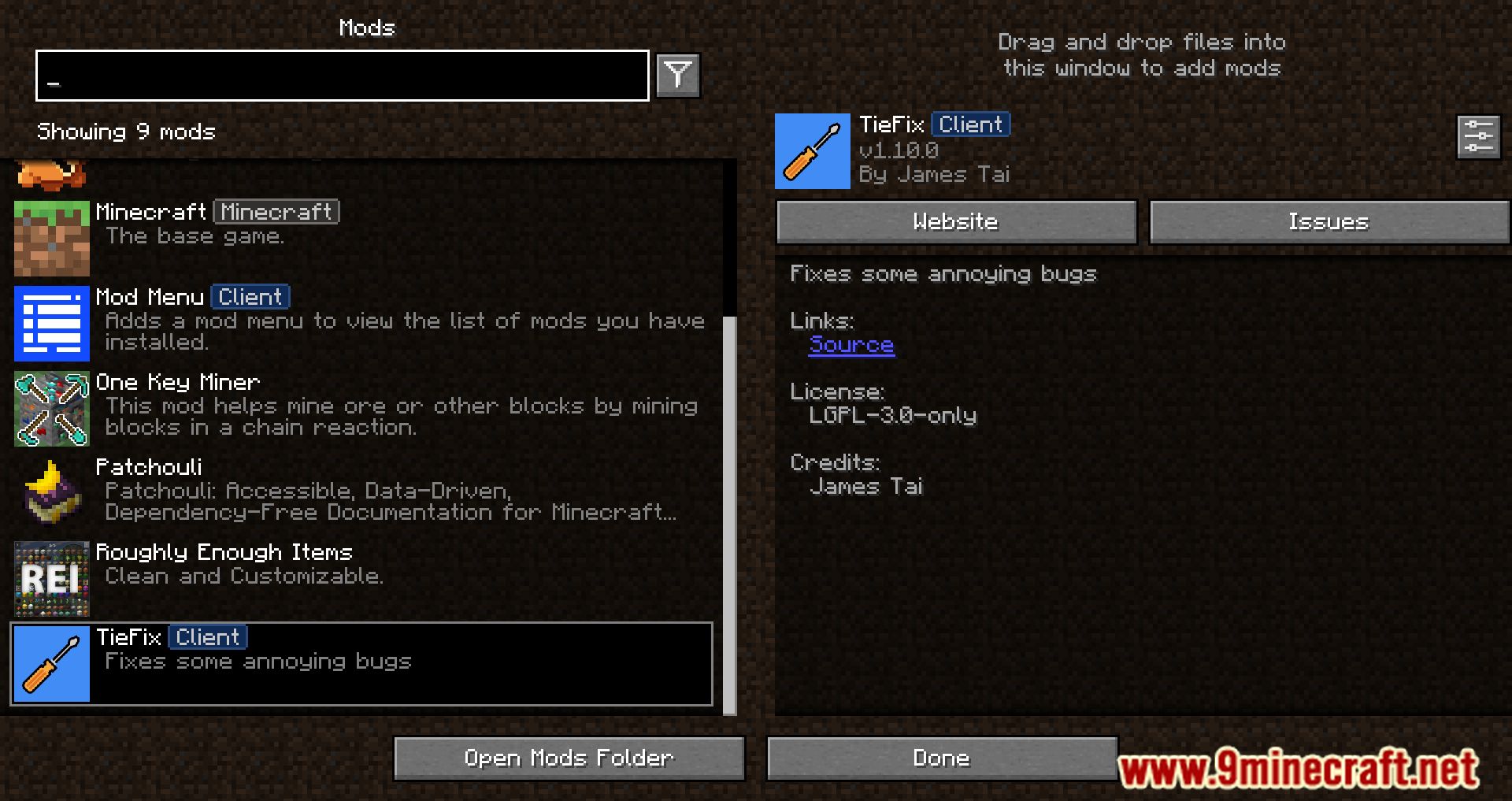 TieFix Mod (1.20.1, 1.19.4) - Fixes Some Annoying Bugs 2