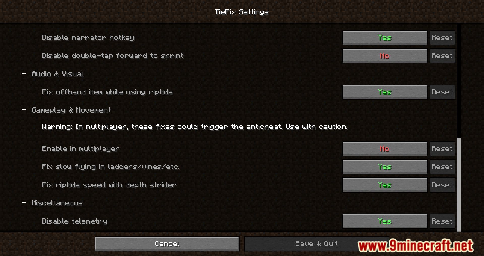 TieFix Mod (1.20.1, 1.19.4) - Fixes Some Annoying Bugs 3