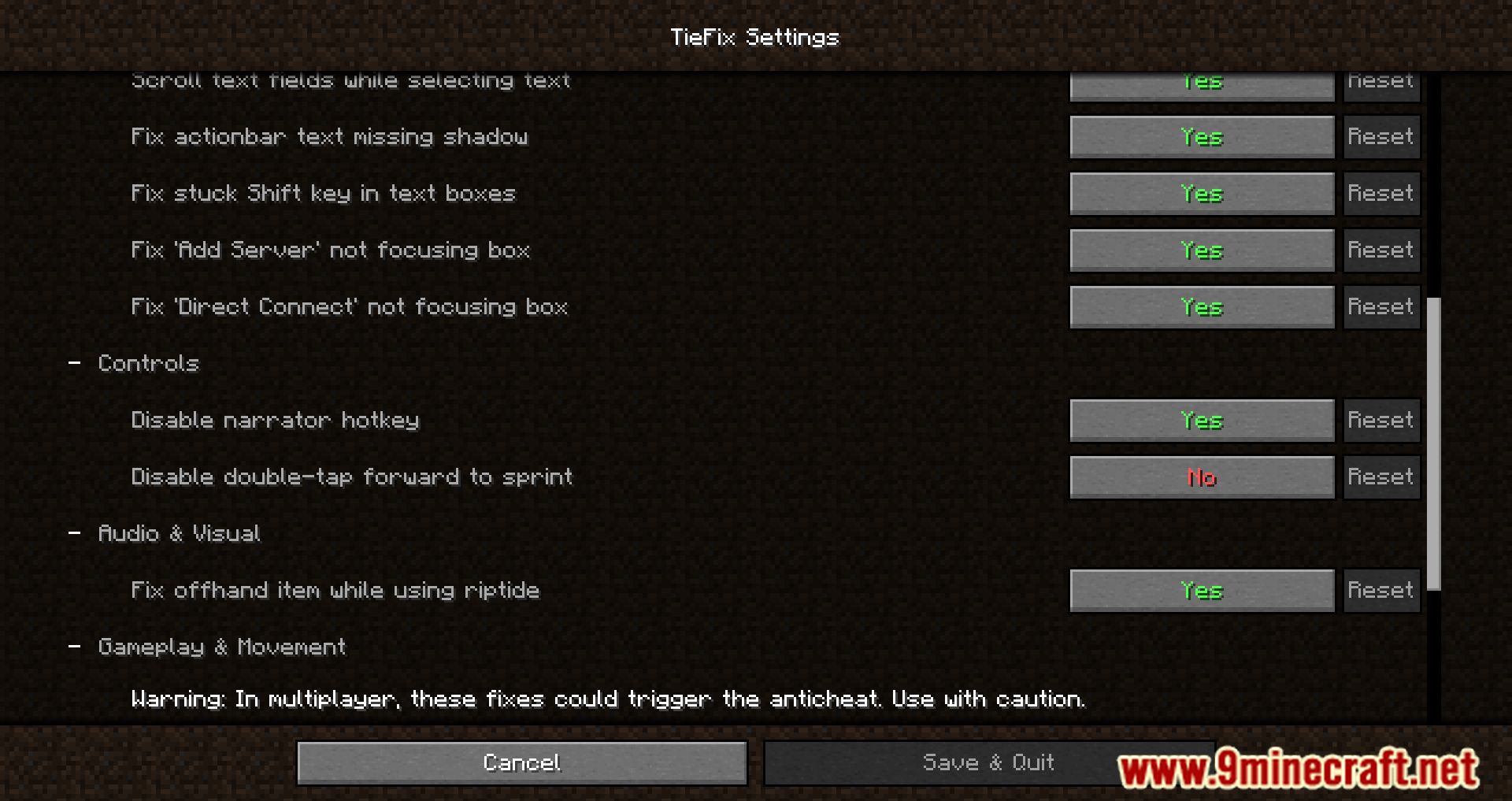 TieFix Mod (1.20.1, 1.19.4) - Fixes Some Annoying Bugs 4