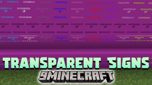 Transparent Signs Data Pack (1.20.2, 1.19.4) – Invinsible Fonts! Thumbnail