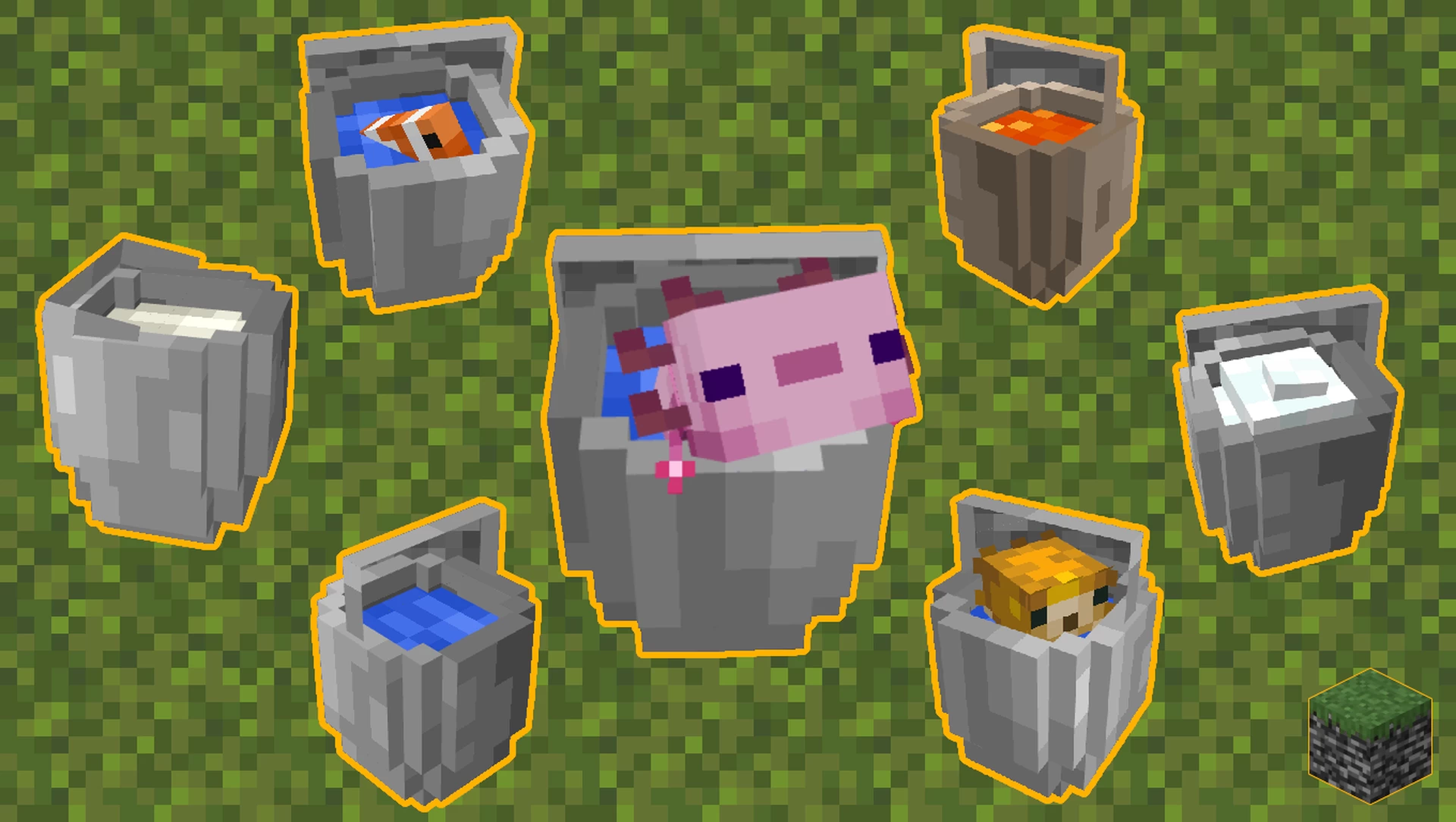 3D Buckets Texture Pack (1.20, 1.19) - Bedrock Tweaks 1