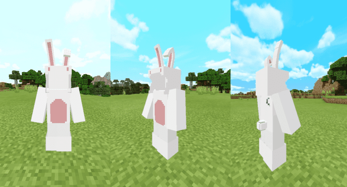 3D Rabbit Costumes Addon (1.20, 1.19) - MCPE/Bedrock Mod 2