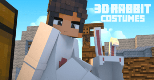 3D Rabbit Costumes Addon (1.20, 1.19) – MCPE/Bedrock Mod Thumbnail