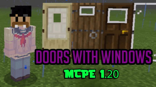 All Doors Have Windows Texture Pack (1.20, 1.19) – MCPE/Bedrock Thumbnail
