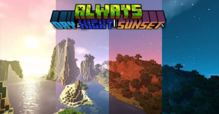 Always Day Night or Sunset Addon (1.20, 1.19) - MCPE/Bedrock Scripts 1