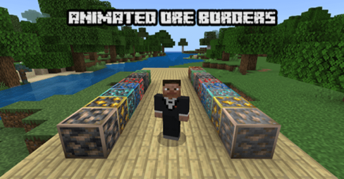 Animated Ore Borders Texture Pack (1.20, 1.19) - MCPE/Bedrock 1