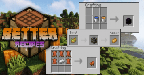 Better Recipes Addon (1.20, 1.19) – MCPE/Bedrock Mod Thumbnail