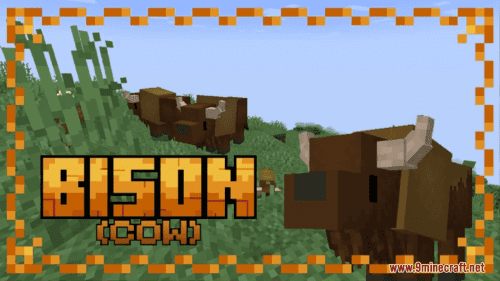 Bison (cow) Resource Pack (1.20.6, 1.20.1) – Texture Pack Thumbnail