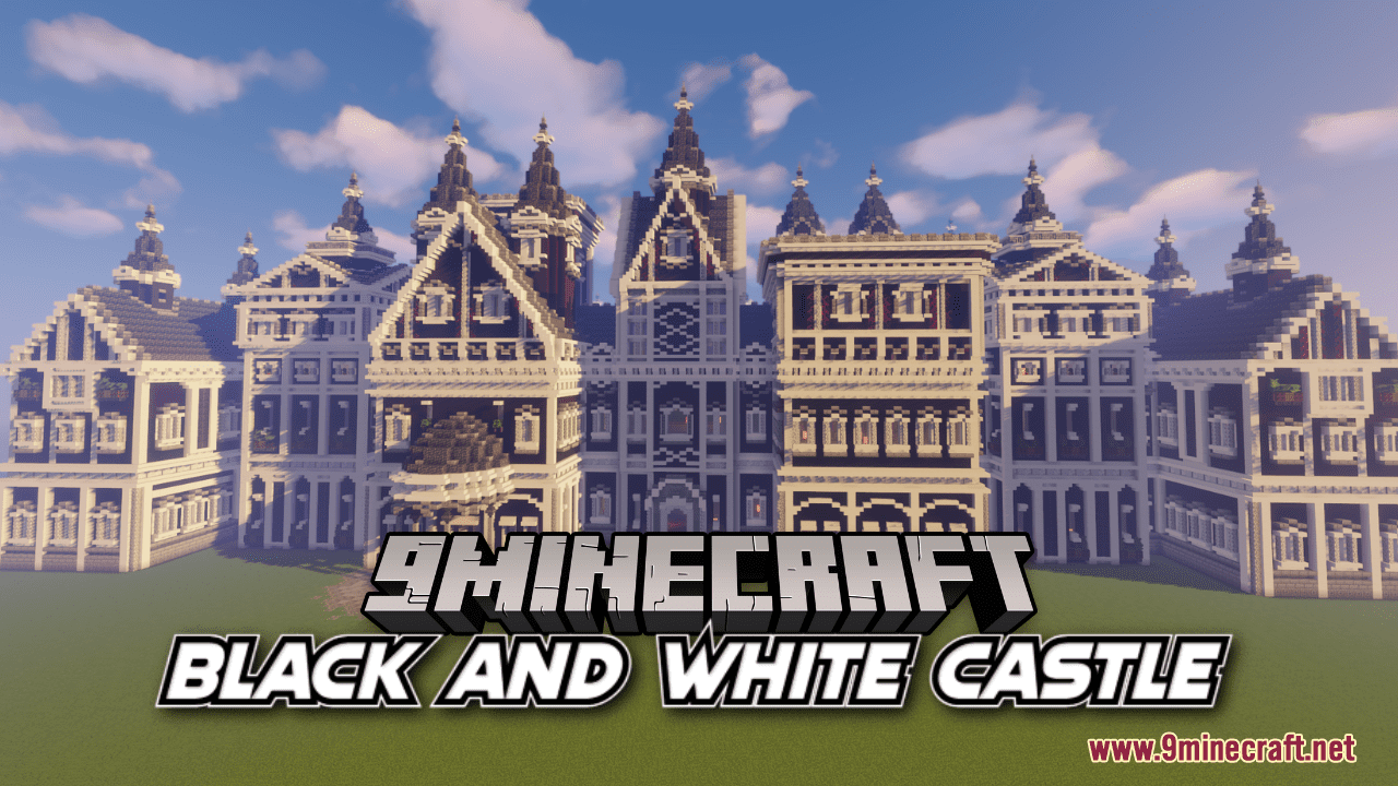 Black and White Castle Map (1.21.1, 1.20.1) - A Colossal Castle 1