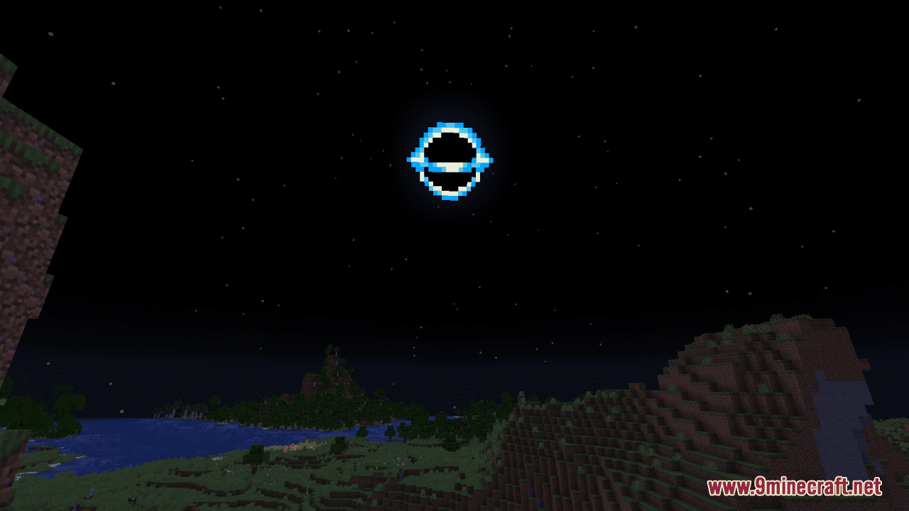 Blue Ringed Black Hole Moon Resource Pack (1.20.4, 1.19.4) - Texture Pack 11