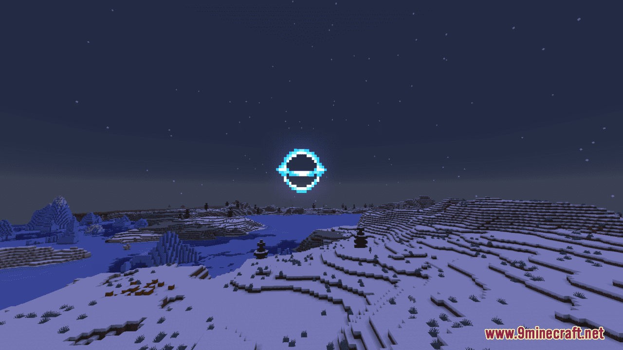 Blue Ringed Black Hole Moon Resource Pack (1.20.4, 1.19.4) - Texture Pack 5