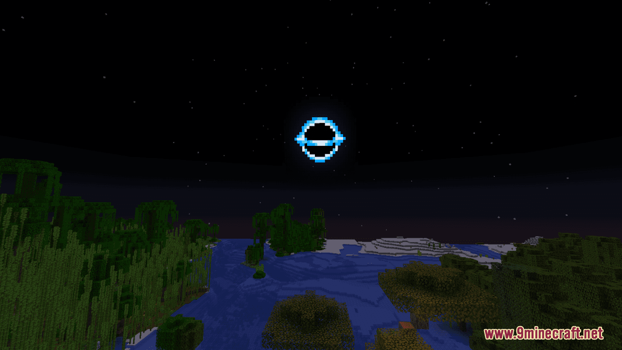 Blue Ringed Black Hole Moon Resource Pack (1.20.4, 1.19.4) - Texture Pack 6