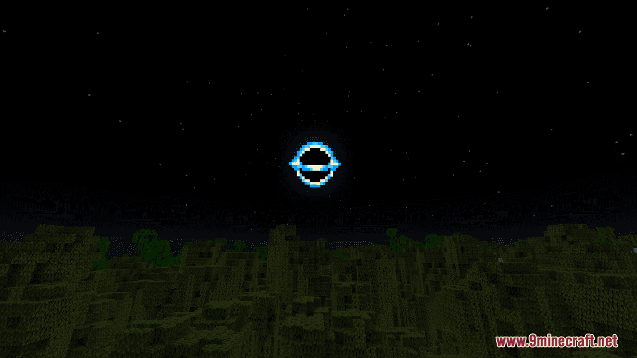 Blue Ringed Black Hole Moon Resource Pack (1.20.4, 1.19.4) - Texture Pack 8