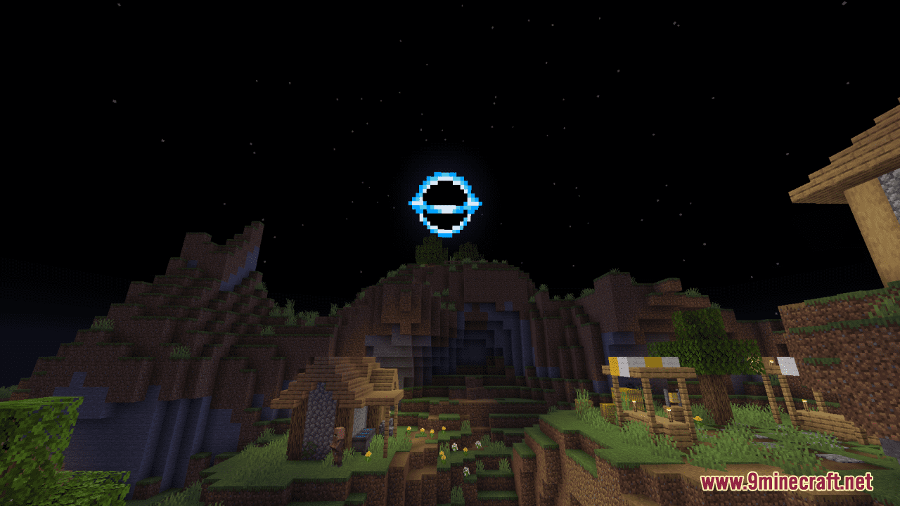 Blue Ringed Black Hole Moon Resource Pack (1.20.4, 1.19.4) - Texture Pack 9