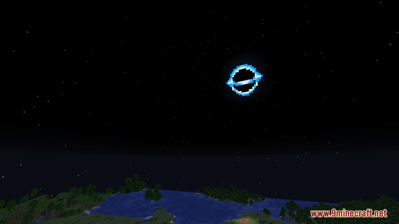 Blue Ringed Black Hole Moon Resource Pack (1.20.4, 1.19.4) - Texture Pack 10