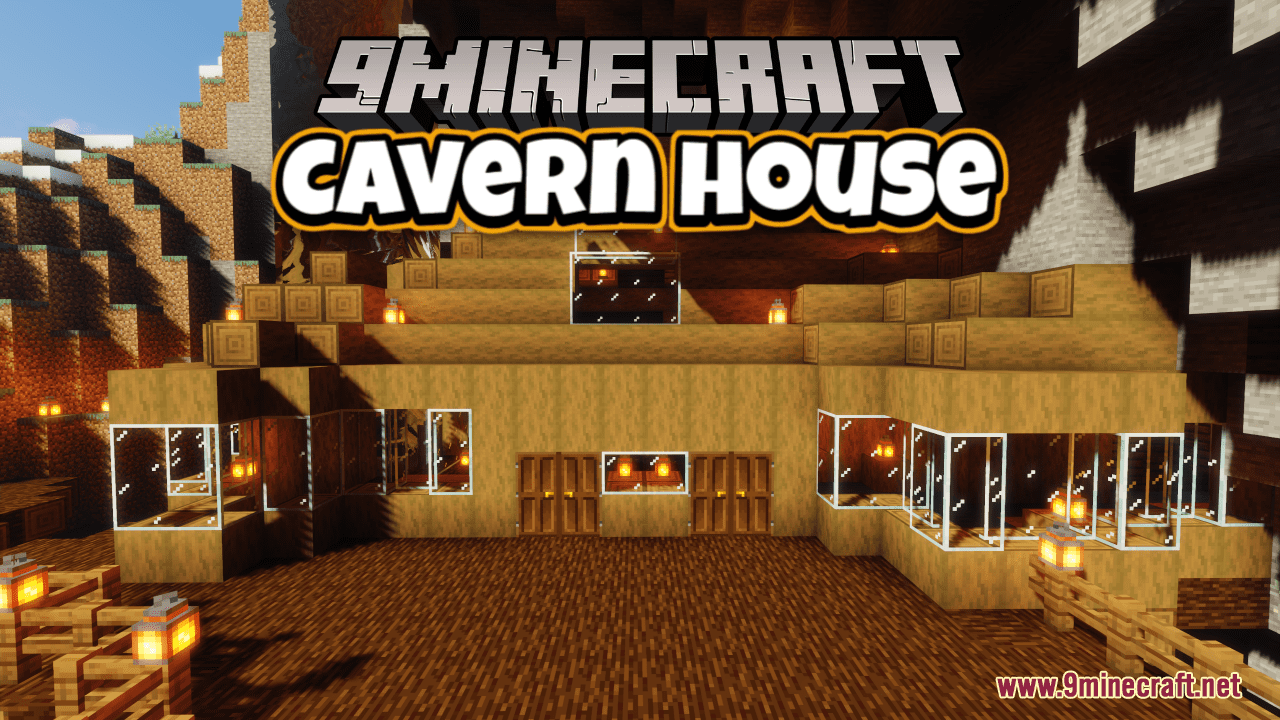 Cavern House Map (1.21.1, 1.20.1) - Your Own Cave House 1