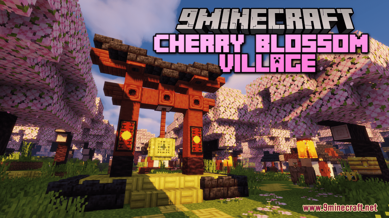 Cherry Blossom Village Map (1.21.1, 1.20.1) - A Village in Bloom 1