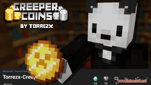 Creeper Coins Resource Pack (1.20.6, 1.20.1) – Texture Pack Thumbnail