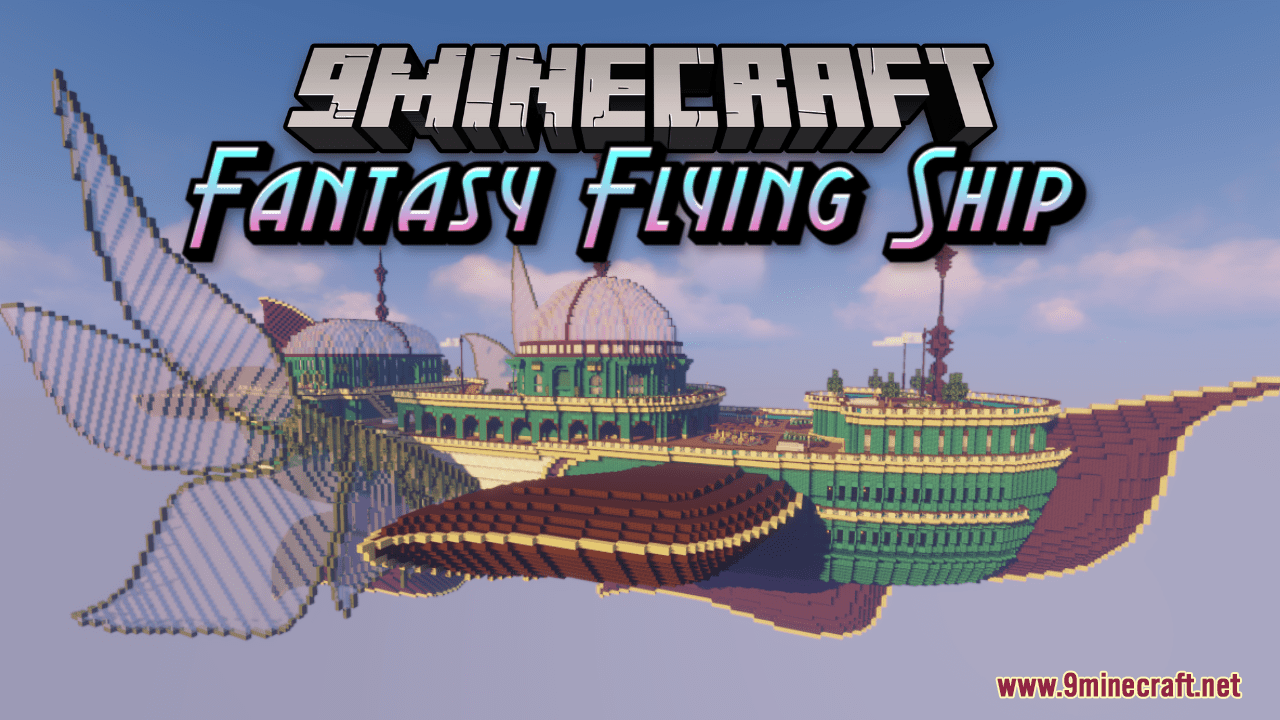 Fantasy Flying Ship Map (1.20.6, 1.20.1) - Skybound Luxury 1