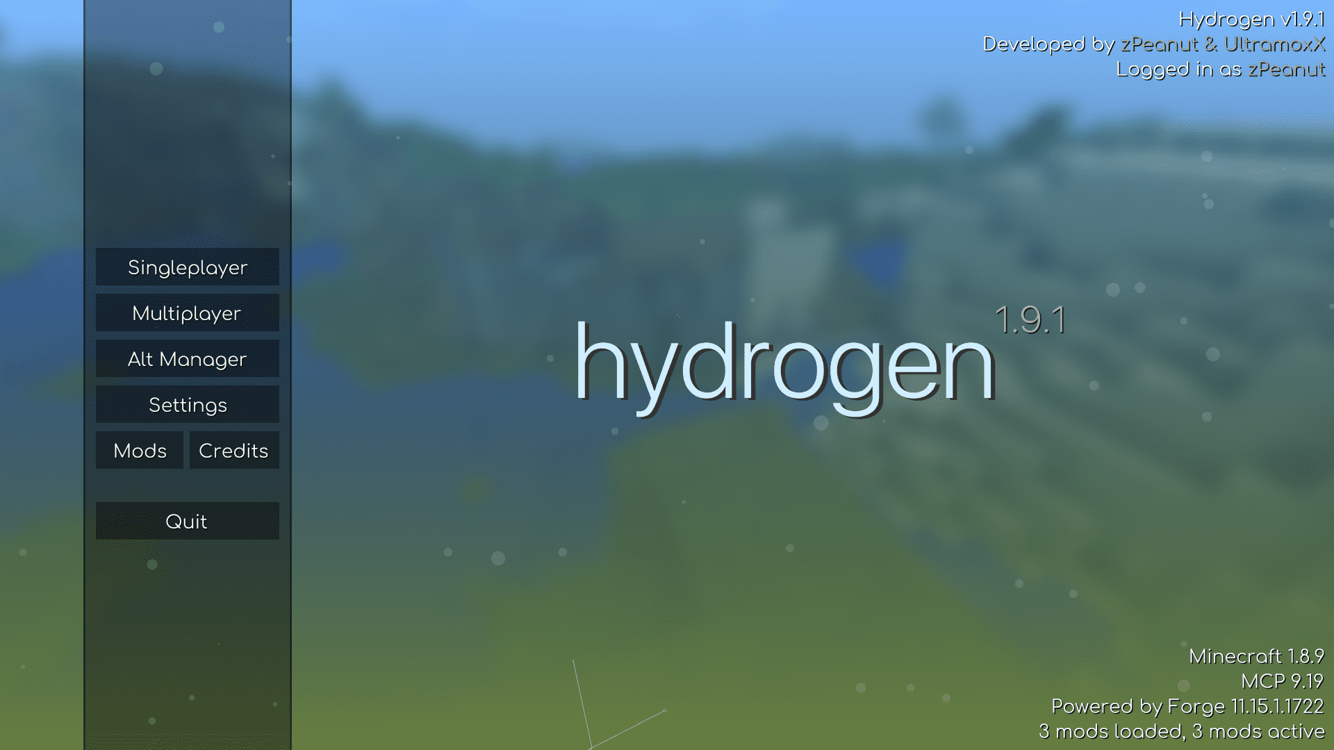 Hydrogen Client Mod (1.8.9) - A Forge Based Ghost Client 2