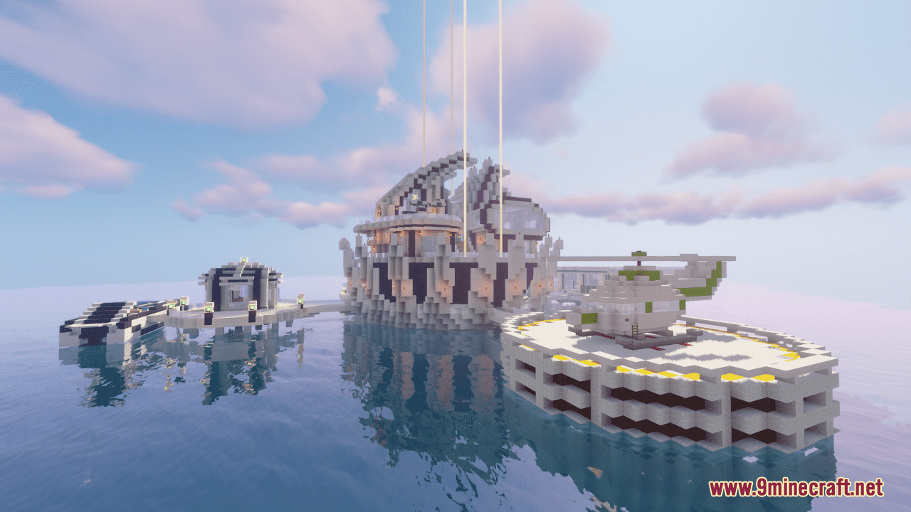 Lotus Map (1.21.3, 1.20.1) - Futuristic Ocean Mansion 2