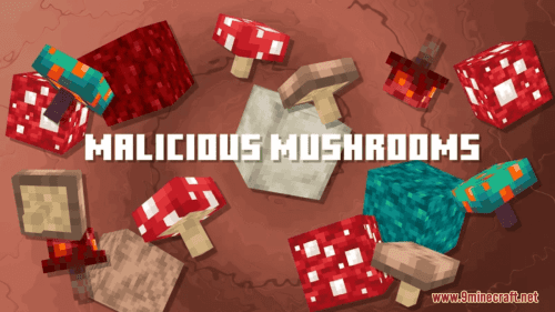 Malicious Mushrooms Resource Pack (1.20.6, 1.20.1) – Texture Pack Thumbnail