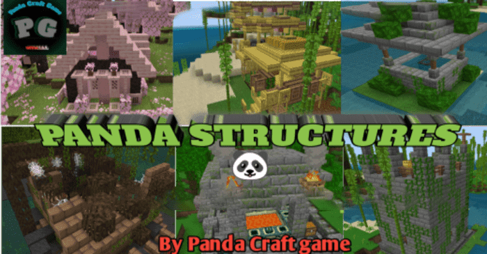 Panda Structures Addon (1.20, 1.19) - MCPE/Bedrock Mod 1