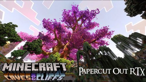 Paper Cut-Out RTX Resource Pack (1.20, 1.19) – MCPE/Bedrock Thumbnail