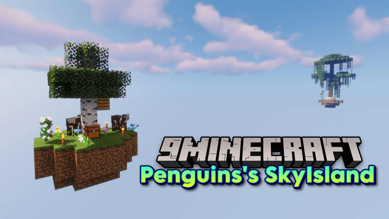 Penguins's SkyIsland Map (1.21.1, 1.20.1) - Sky-high Survival 1